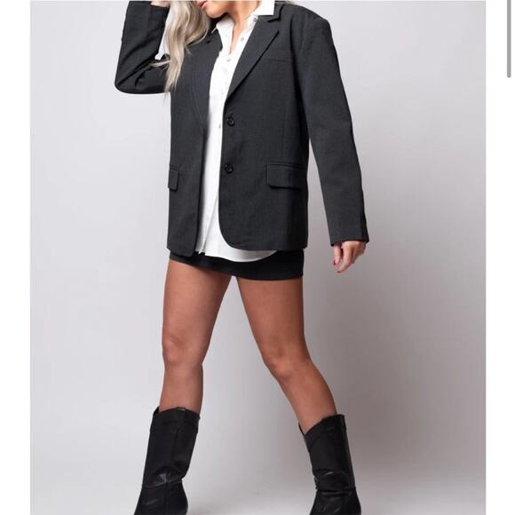 Moon River Gray Striped Blazer Medium Retails $168 - Picture 10 of 10